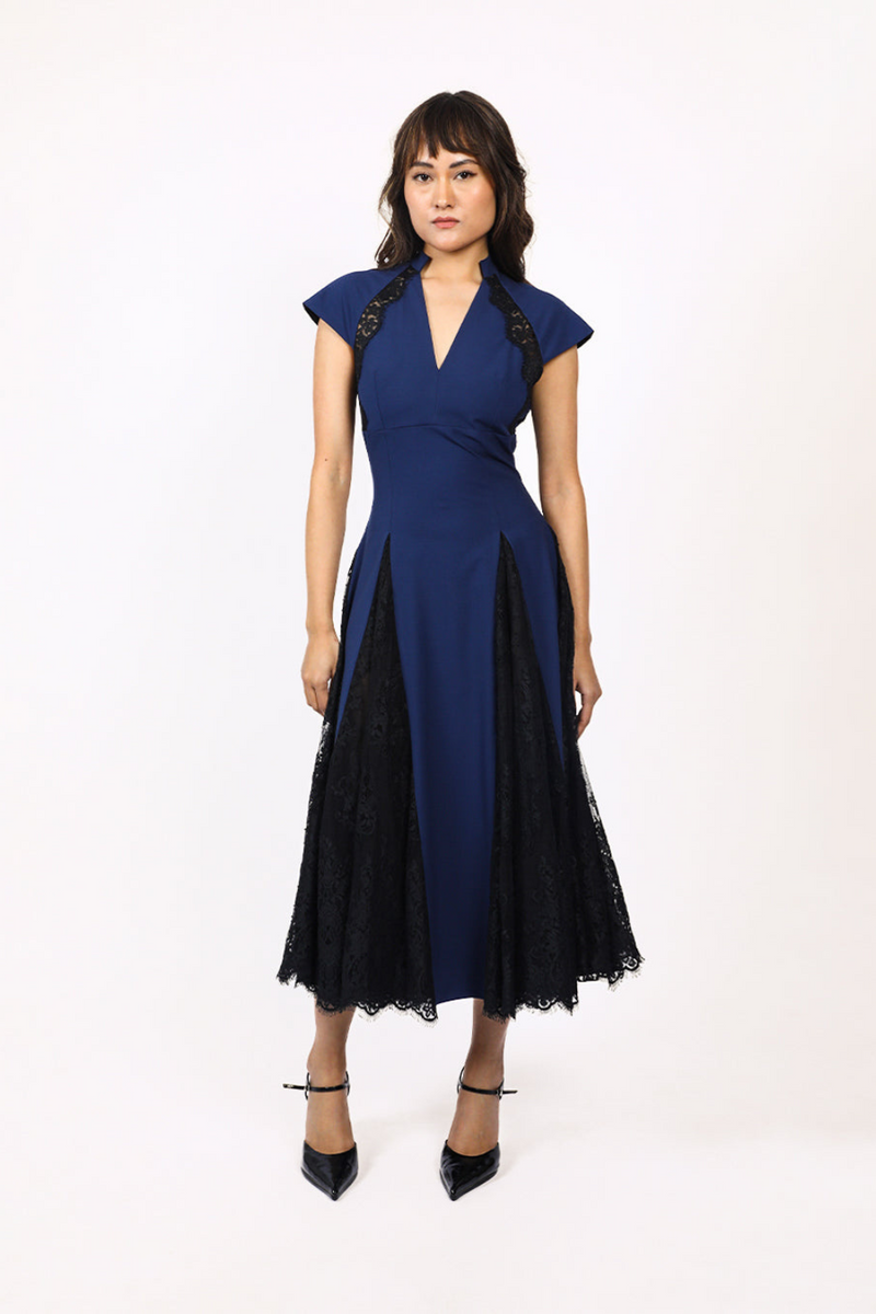 Lace Godet dress mul Buy Lace Godet dress from C&W | Dresses for Women by Leh Studios in multi color for women in Singapore