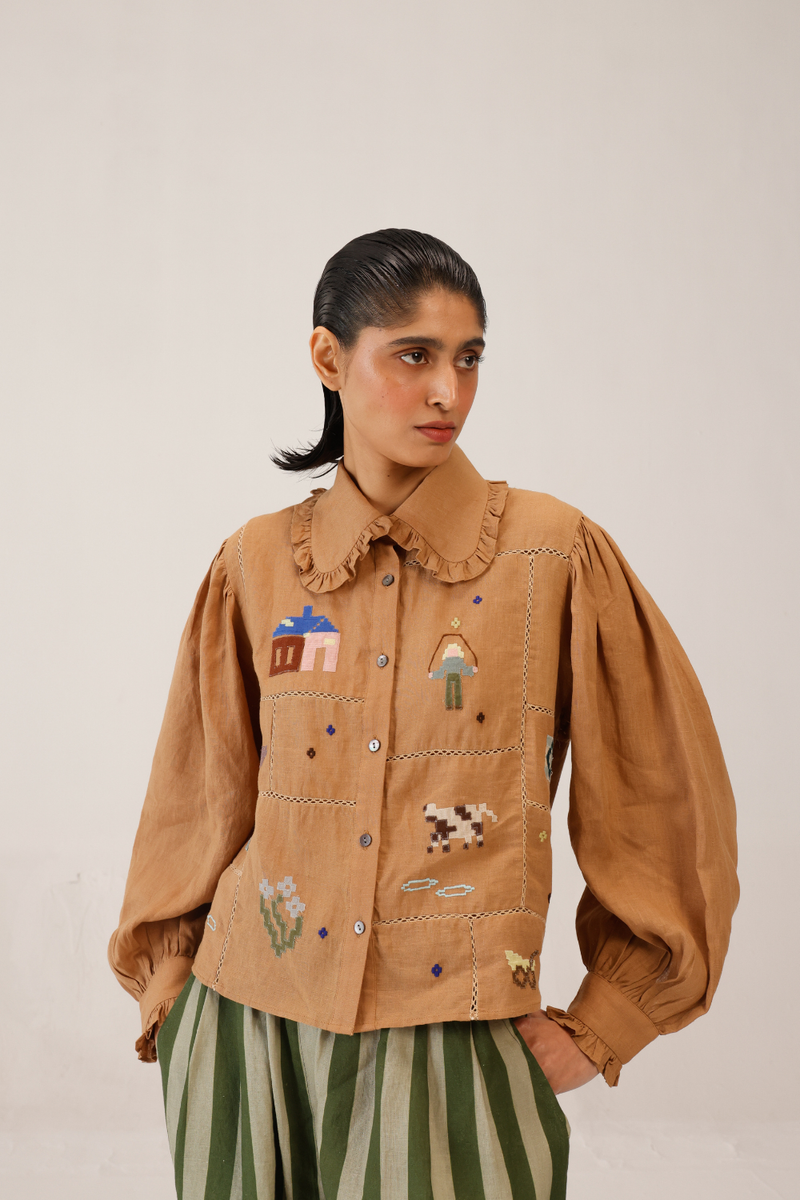 80S SHIRT - Joy all linen by CORD for women in Singapore