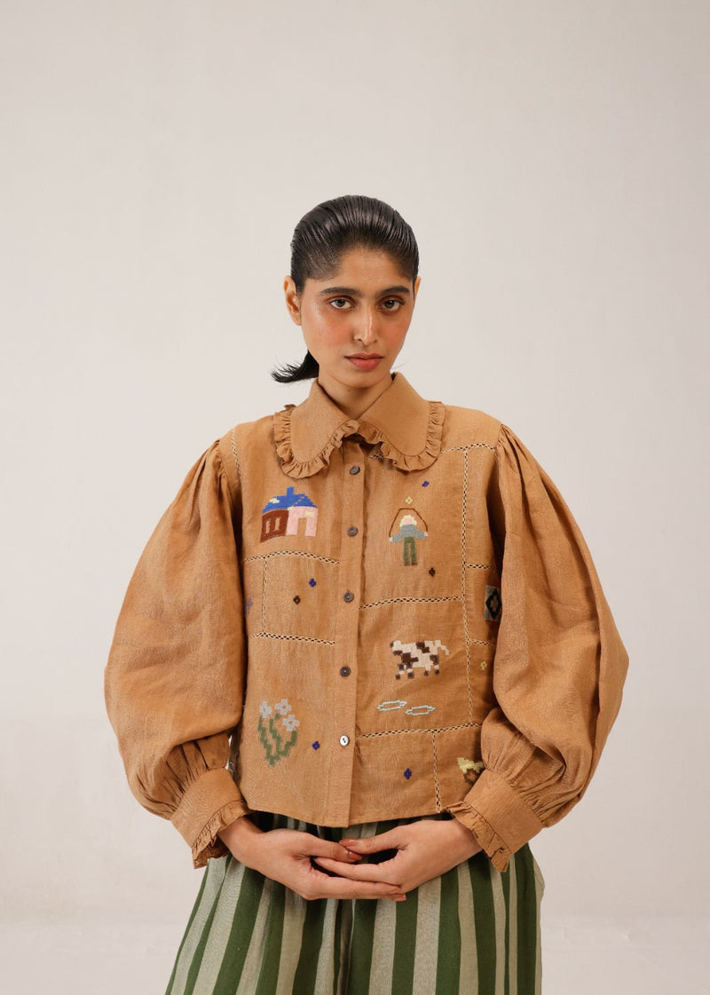 80S SHIRT - Joy all linen by CORD for women in Singapore
