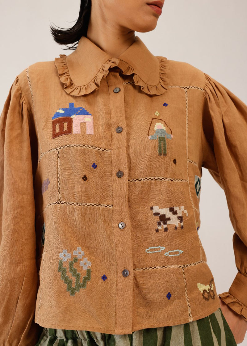 80S SHIRT - Joy all linen by CORD for women in Singapore