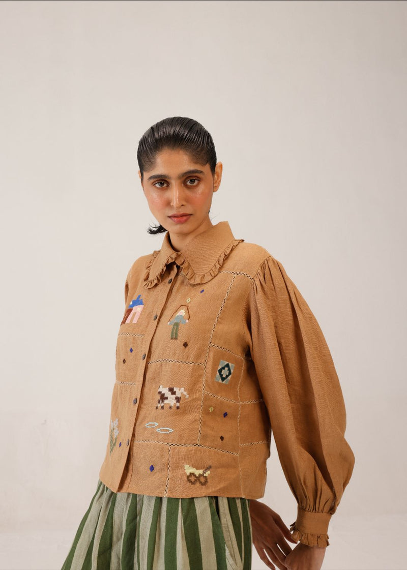 80S SHIRT - Joy all linen by CORD for women in Singapore