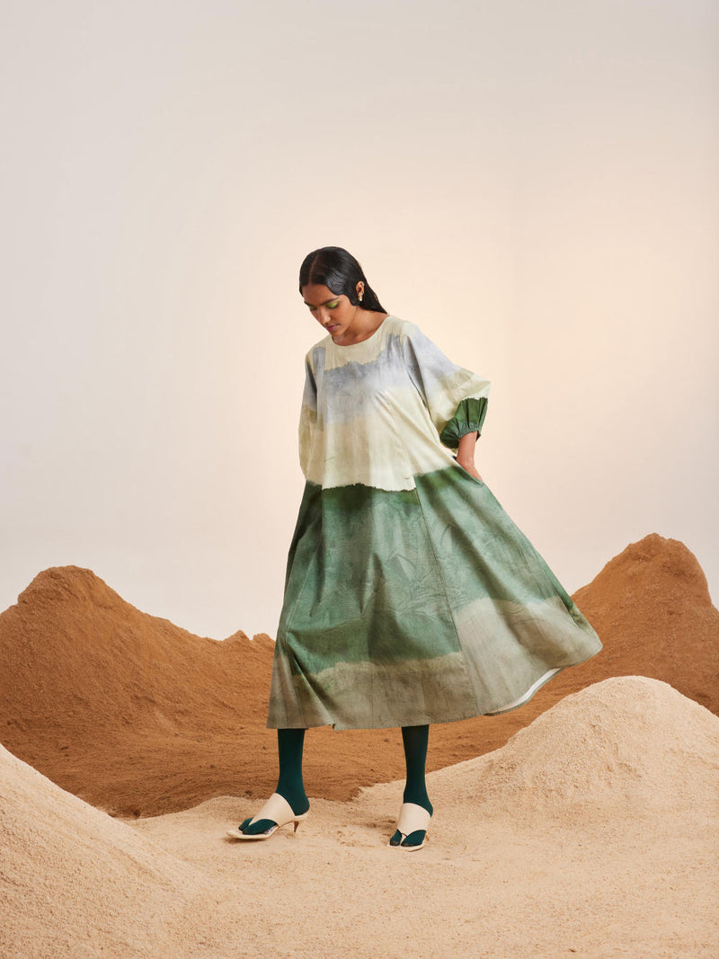 Umbrella Dress-Earth cotton Dress by CORD for women in Singapore