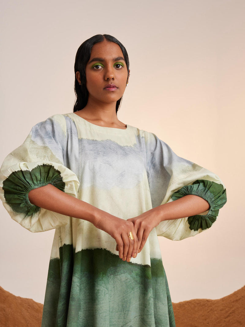 Umbrella Dress-Earth cotton Dress by CORD for women in Singapore