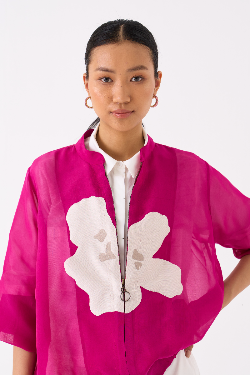 BOXY FIT SHIRT-WHITE poplin by THREE in white color for women in Singapore