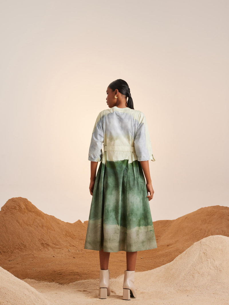 Button Down Dress-Earth cotton Dress by CORD for women in Singapore