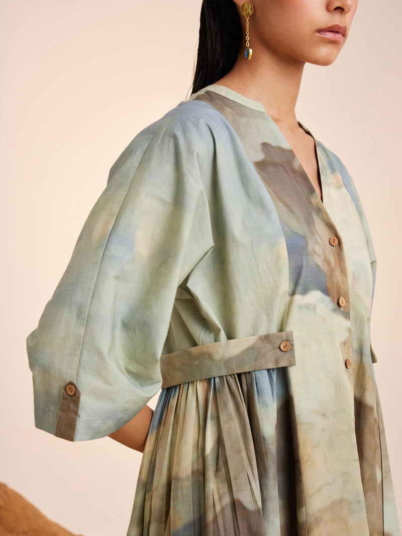Button Down Dress-Alpine cotton Dress by CORD for women in Singapore