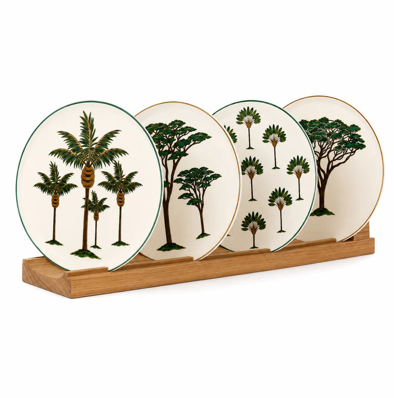 Singapore Heritage Tree Plate Set