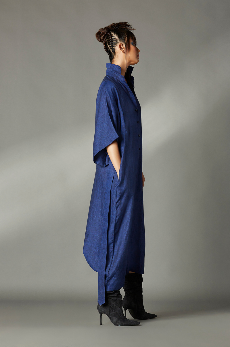 Peyton Jumpsuit linen by Chola in navy color for women in Singapore