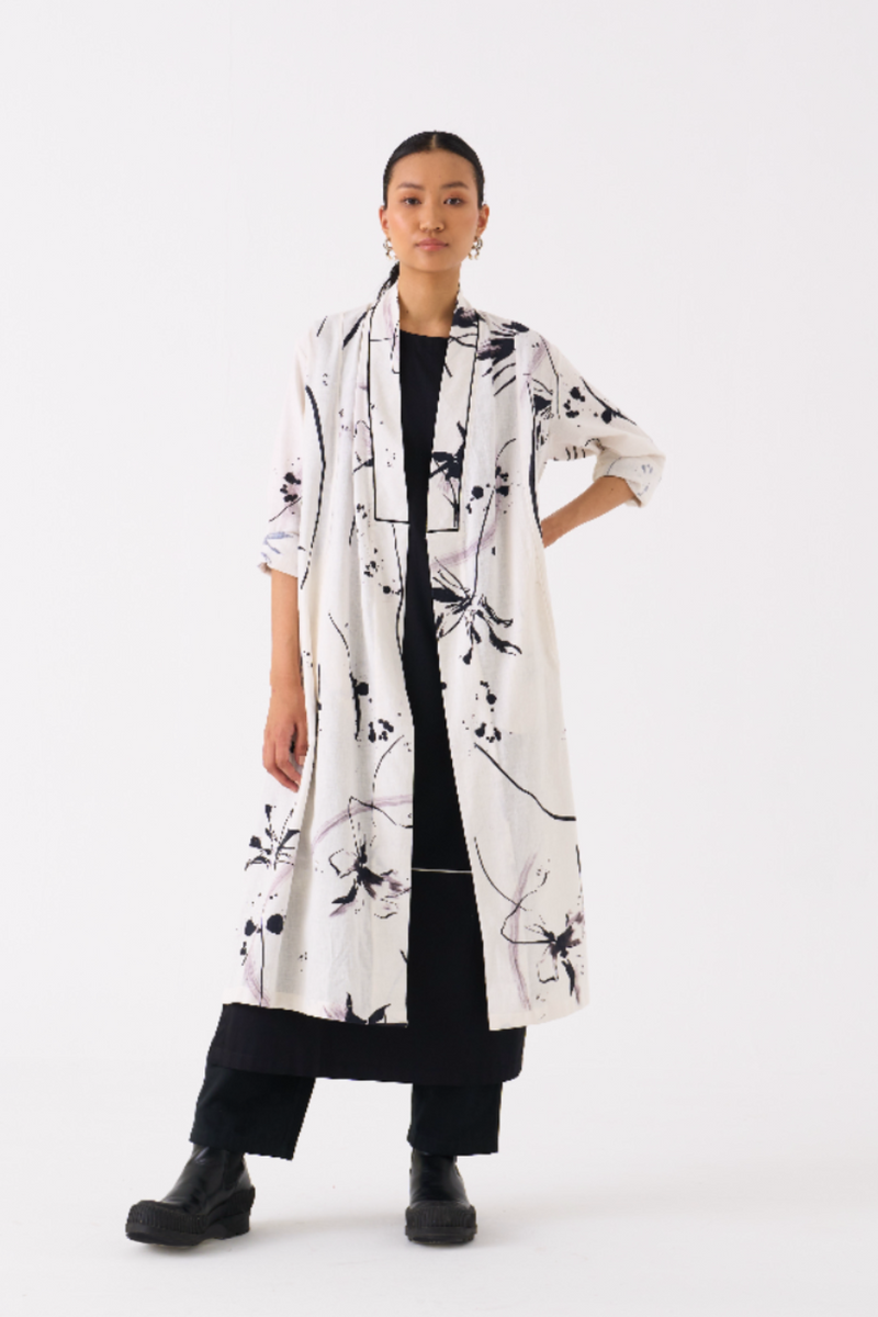 WRAP COLLAR OVERLAY CO-ORD
(SET OF 3)-BLACK poplin by THREE in black color for women in Singapore