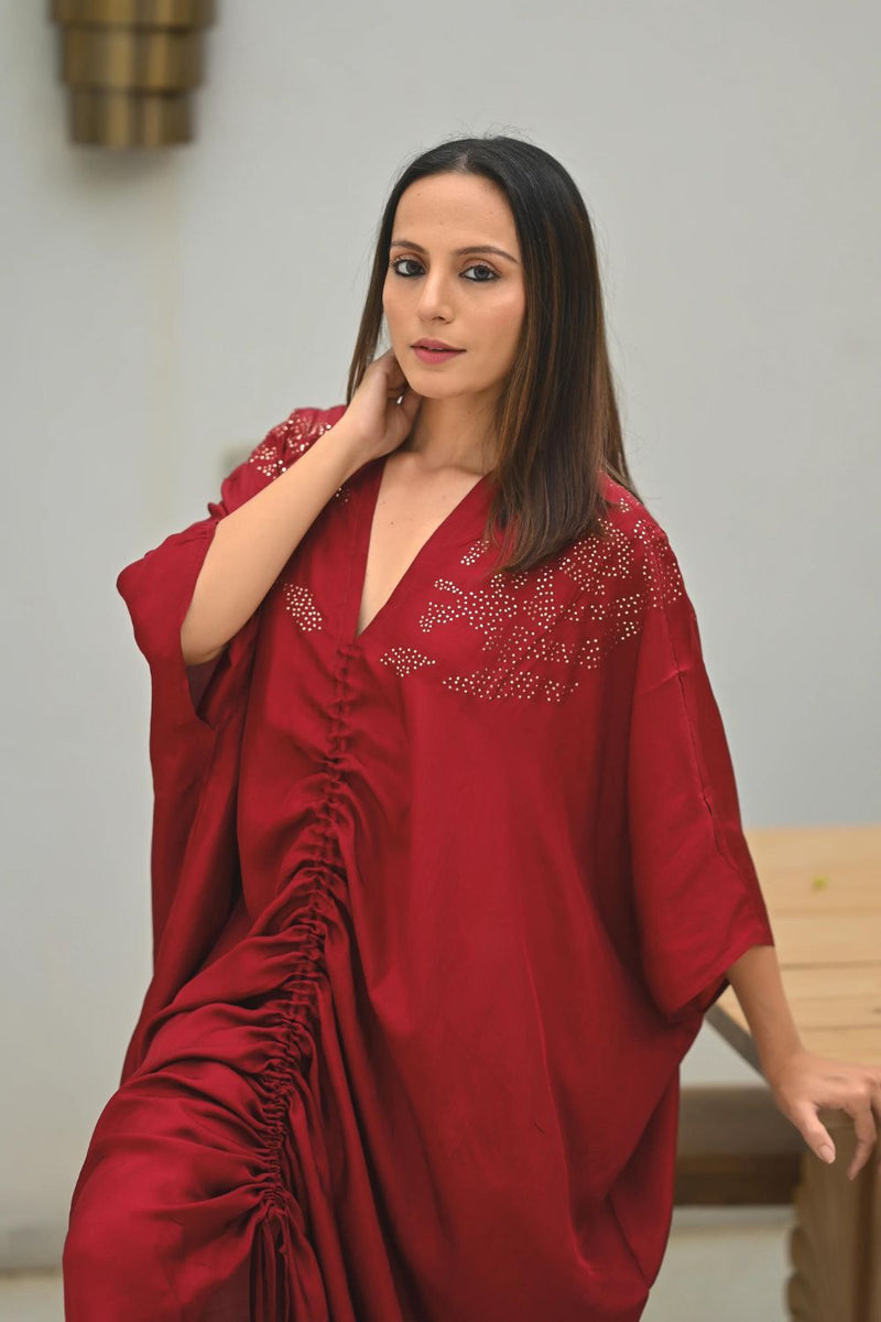Crimson Sky - Kaftan Red