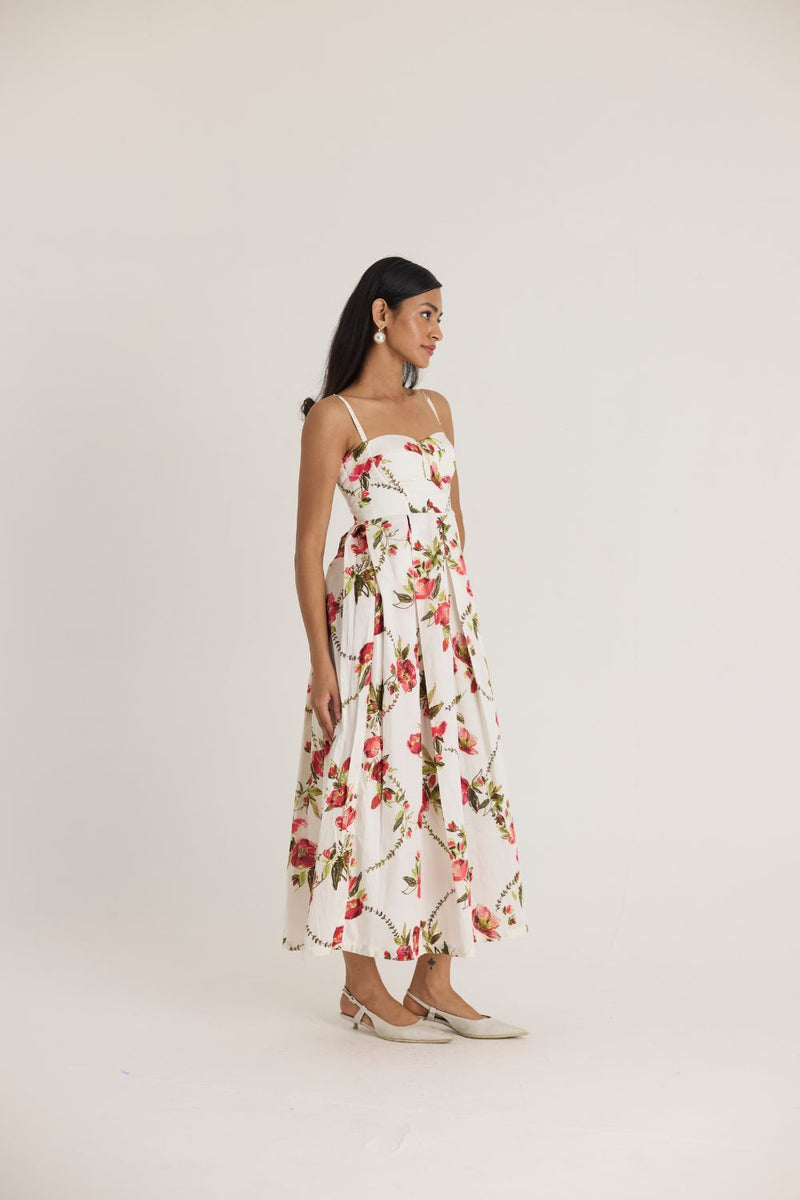 ROSITA BRALETTE DRESS satin by Yam in white color for women in Singapore