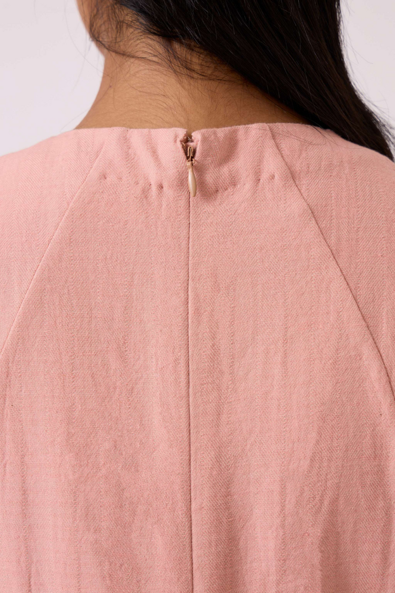 Vronsky Pink Handwoven Jumpsuit cotton by The Summer House in blue color for women in Singapore
