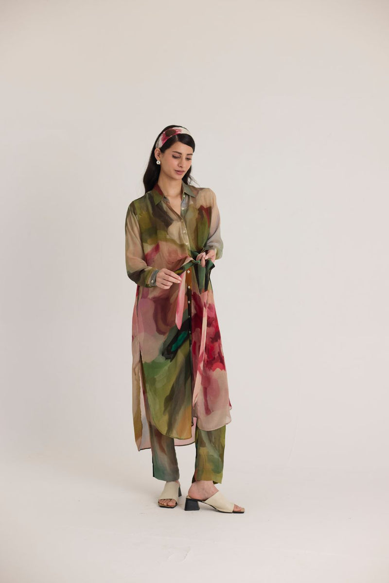 TILLY WRAP KURTA SET mul by Yam in multi color for women in Singapore
