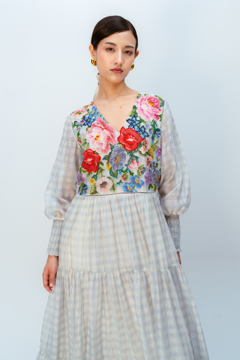 BLOOMING DRESS mul dress by Ode to Odd in blue for women in Singapore