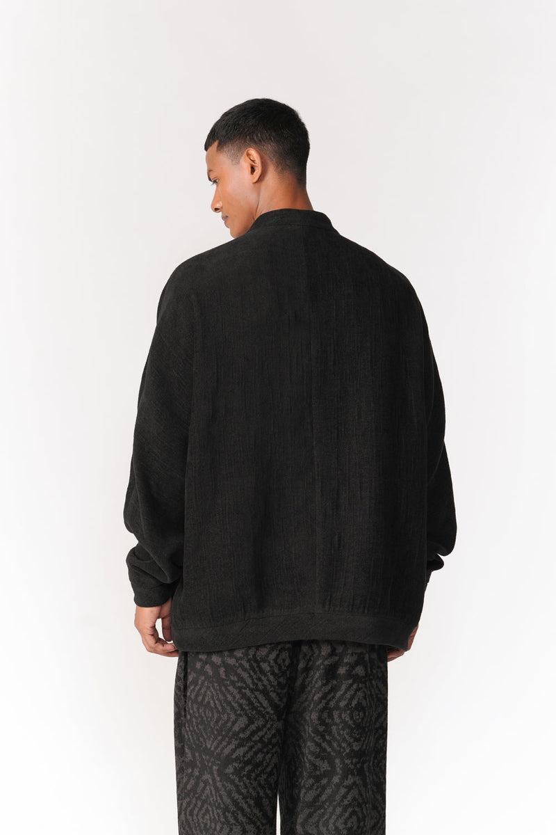 Oru Cardigan jacket/overlay by Turn Black in black for women in Singapore