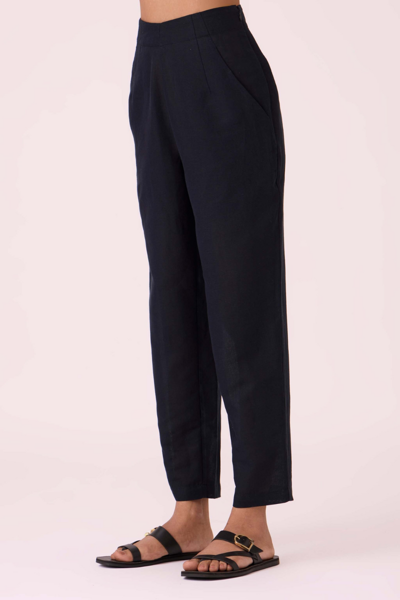 Andrei Black Pants cotton by The Summer House in white color for women in Singapore
