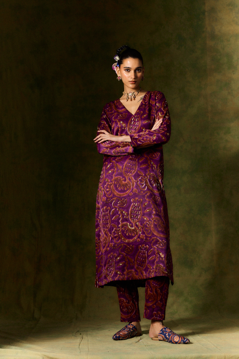 SAANJH SILK KURTA SET silk by JodiLife for women in Singapore