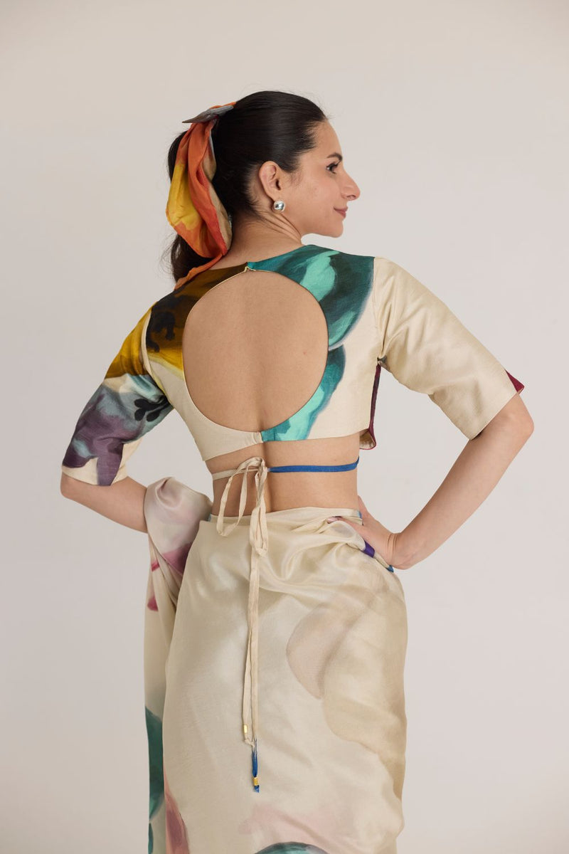 LILA BLOUSE silk by Yam in white color for women in Singapore