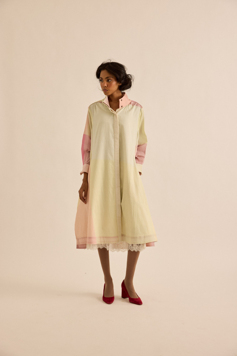 Aube Shirt Dress mul dress by Khara Kapas in multicolor for women in Singapore