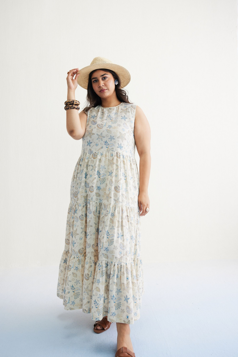 Ocean Island Handwoven Kala Cotton Maxi Dress