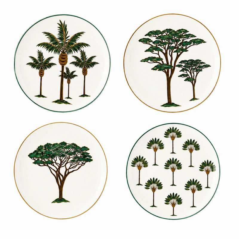 Singapore Heritage Tree Plate Set