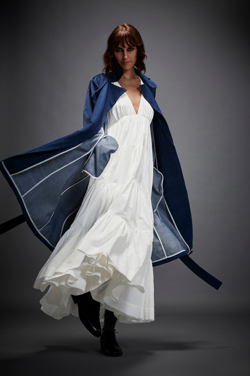 IRENA JACKET-BLUE (JK0081HD) by Chola in blue color for women in Singapore