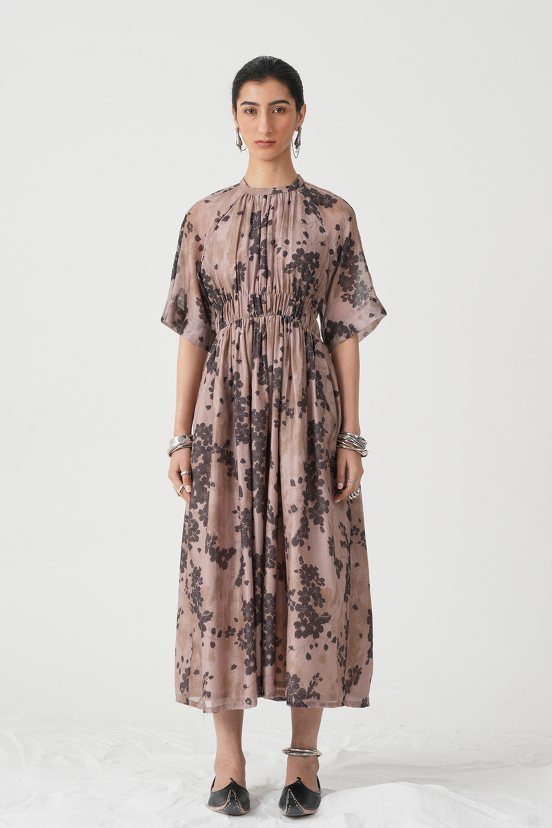Arha Floral Print Handwoven Dress