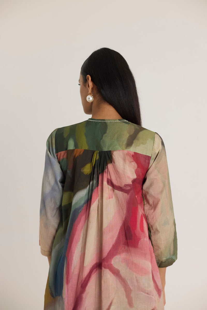 TILLY LONG COTTON KURTA SET cotton by Yam in multi color for women in Singapore