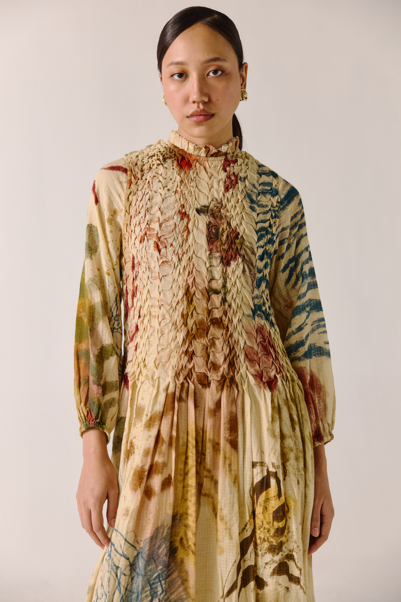 June Dress - Abstract cotton by CORD for women in Singapore