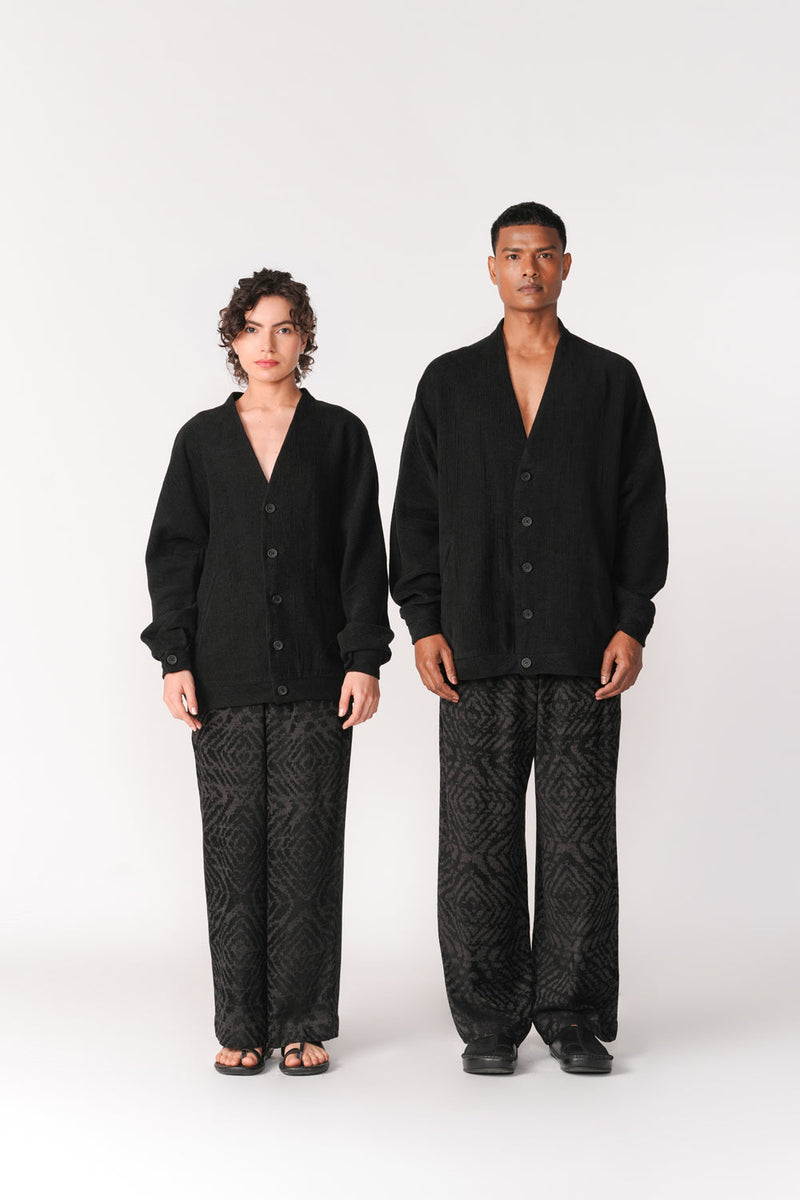 Oru Cardigan jacket/overlay by Turn Black in black for women in Singapore