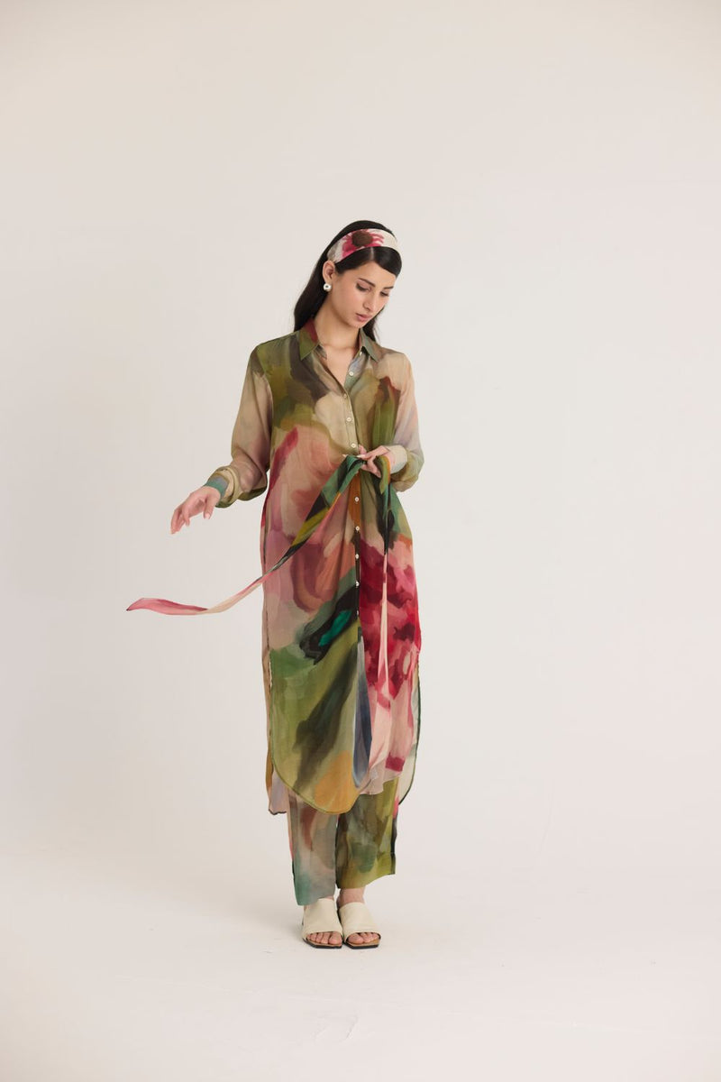 TILLY WRAP KURTA SET mul by Yam in multi color for women in Singapore