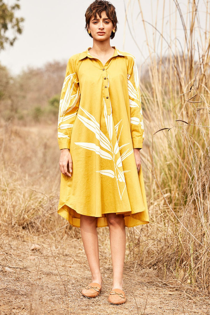 Goldenrod cotton by Khara Kapas in yellow for women in Singapore