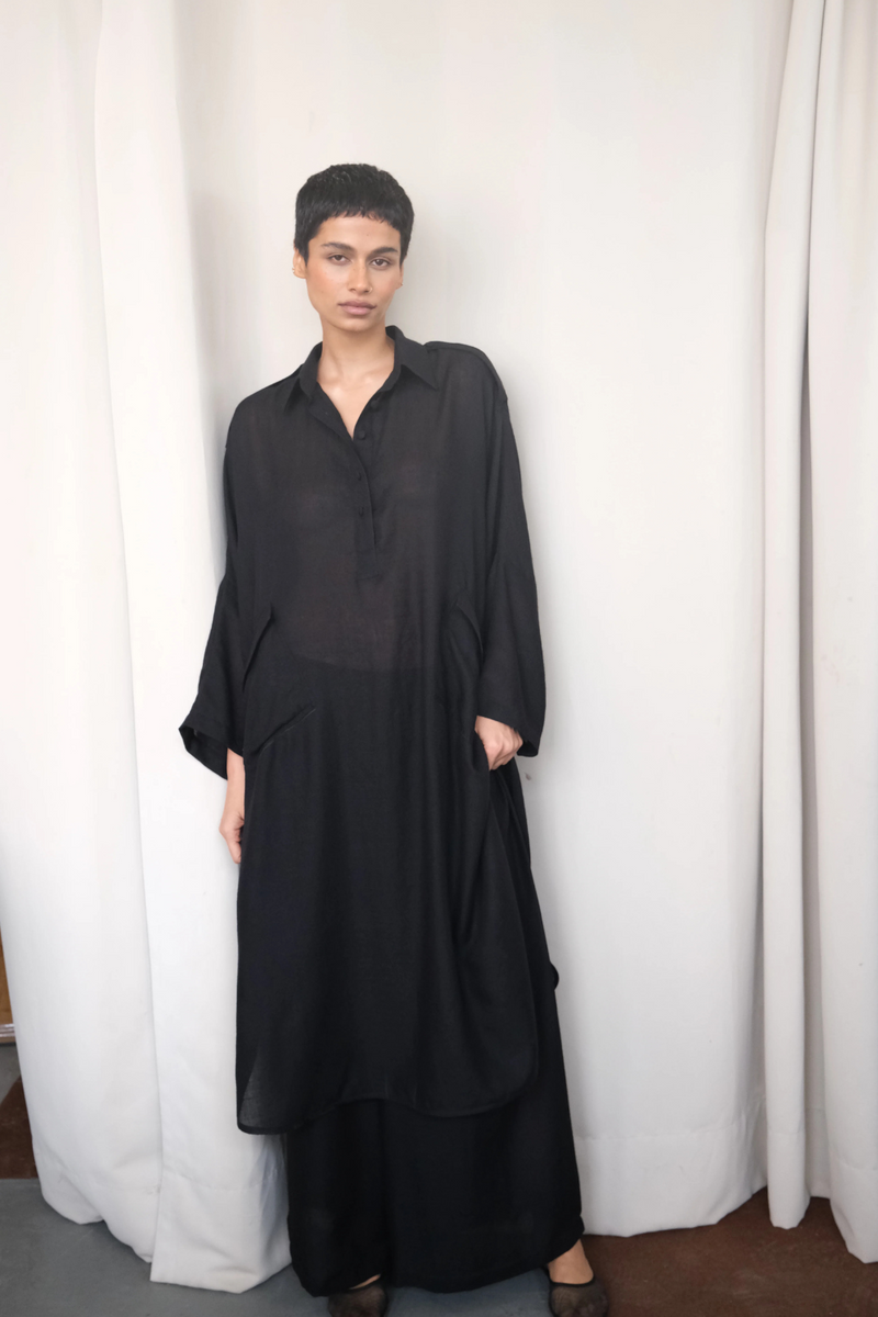 KOH PASHMINA KURTA SET Buy KOH PASHMINA KURTA SET from C&W | Light Kurta Sets for Women by Ituvana in black color for women in Singapore
