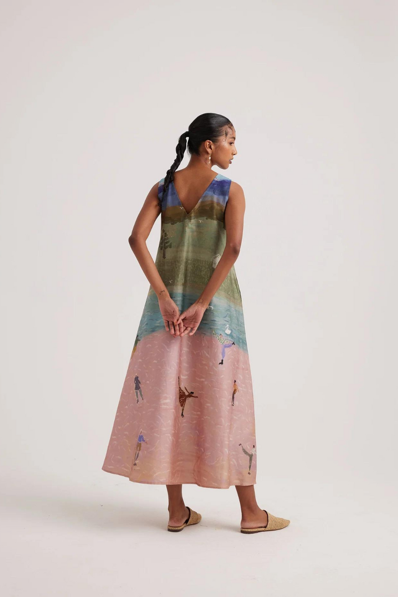 Ravine Dress-Skater satin by CORD for women in Singapore