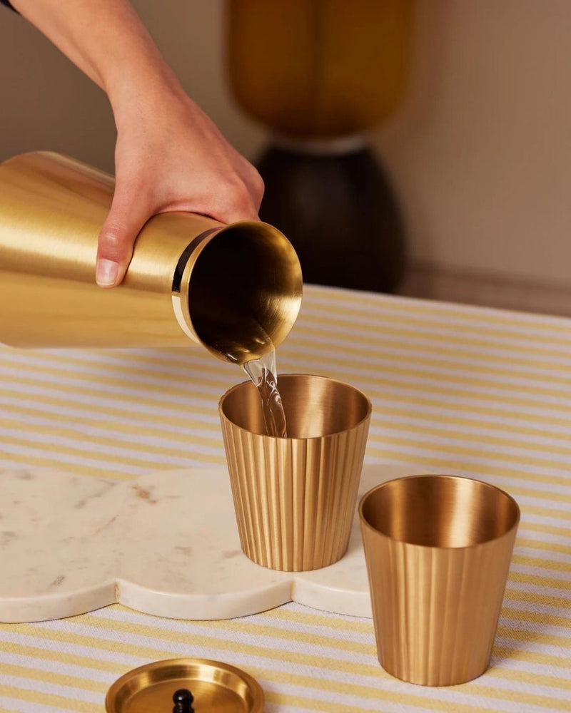 Yin and Yang Brass Jug linen by Gado Living for in Singapore