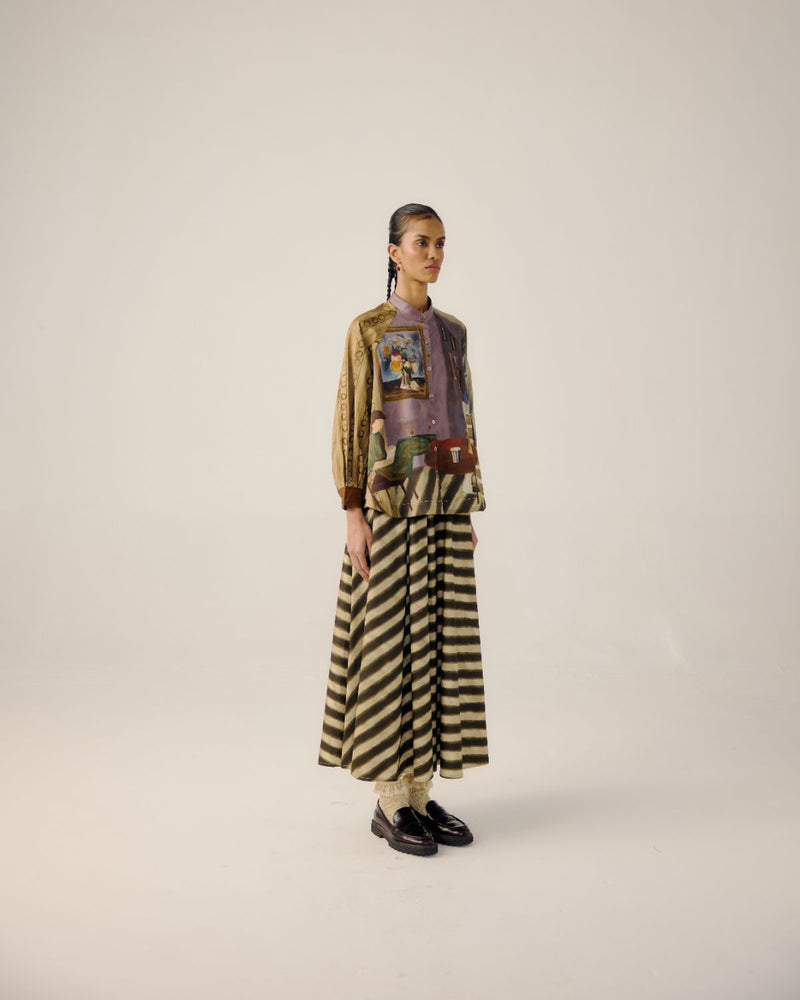 A-LINE SHIRT SET-Living Room satin by CORD for women in Singapore