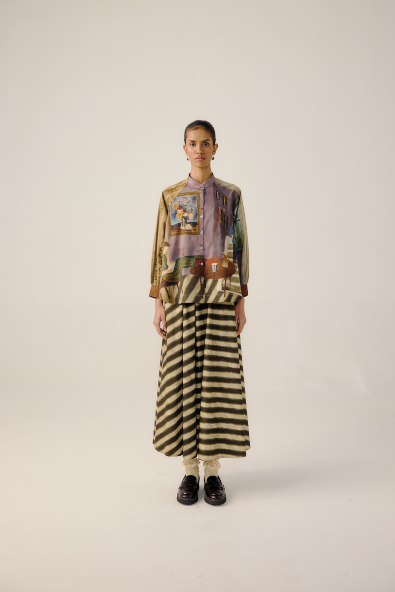 A-LINE SHIRT SET-Living Room satin by CORD for women in Singapore