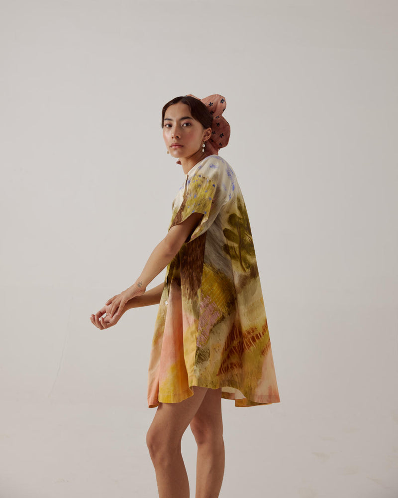 A-Line Dress-Dale cotton by CORD in multi for women in Singapore