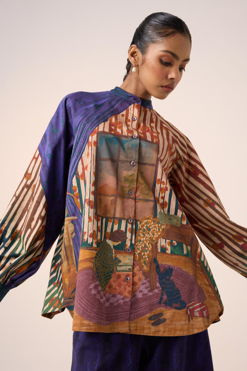 A-LINE SHIRT -HOME ALONE cotton by CORD for women in Singapore