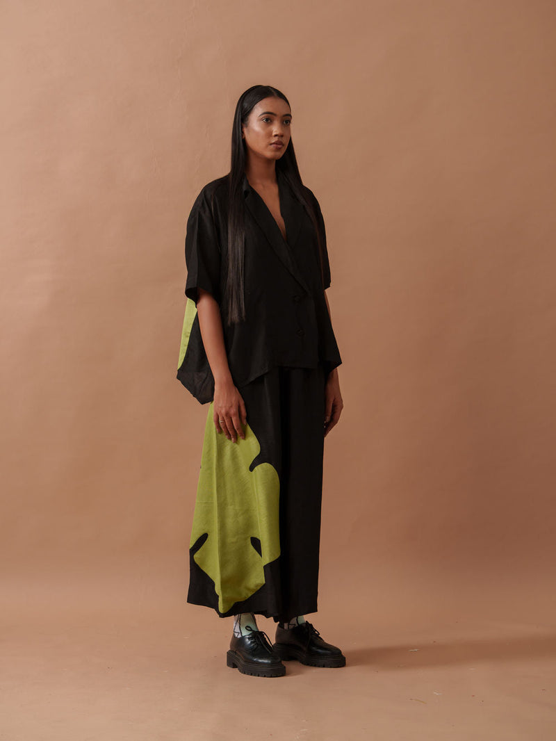 Gunpowder Flo Pants mysore silk pant/trouser by Stoique in green, black for women in Singapore