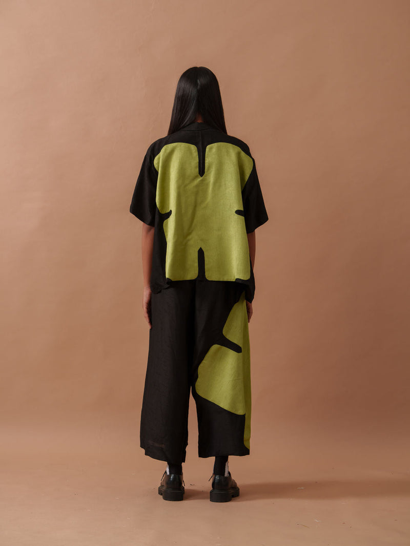 Gunpowder Flo Pants mysore silk pant/trouser by Stoique in green, black for women in Singapore