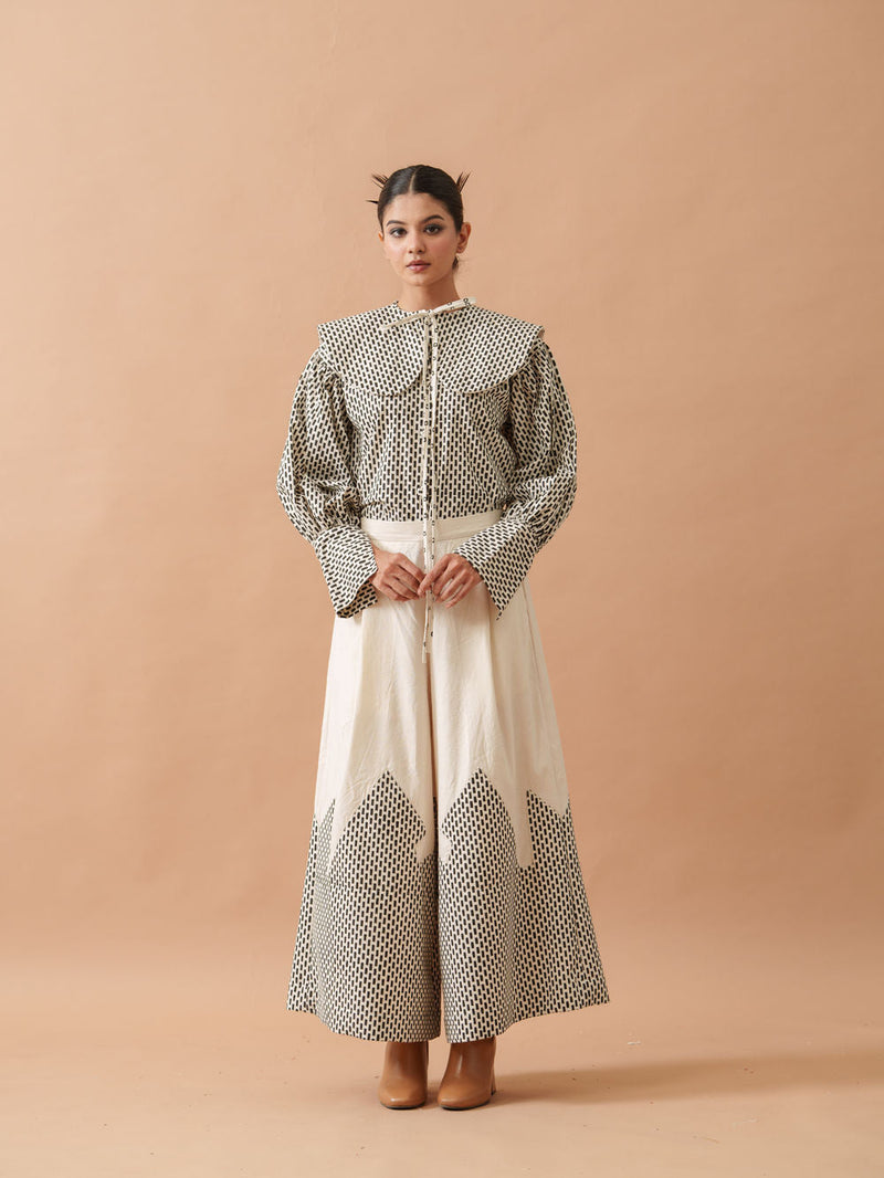 Lotus Pants handwoven cotton pant/trouser by Stoique in natural, black for women in Singapore