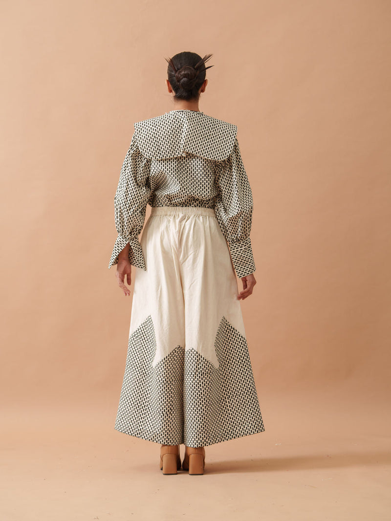 Lotus Pants handwoven cotton pant/trouser by Stoique in natural, black for women in Singapore