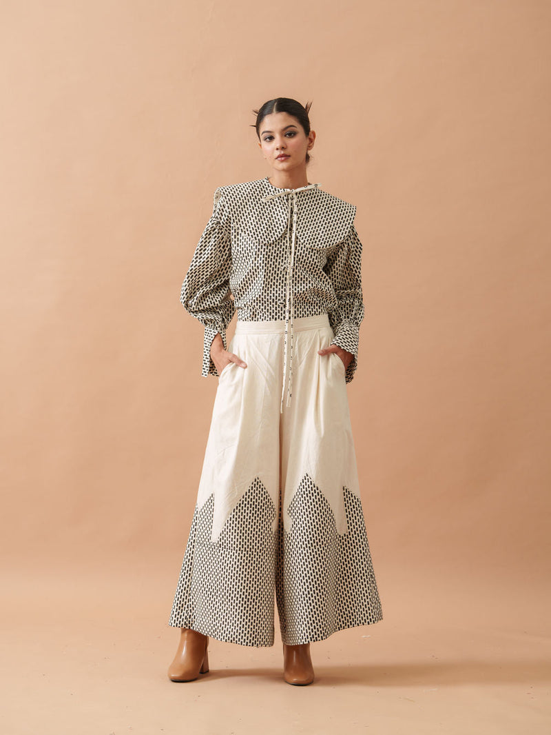 Lotus Pants handwoven cotton pant/trouser by Stoique in natural, black for women in Singapore