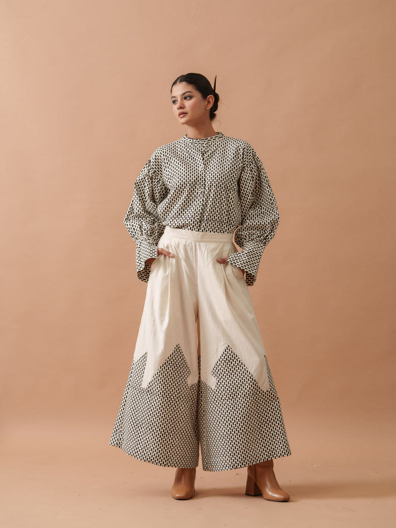 Lotus Pants handwoven cotton pant/trouser by Stoique in natural, black for women in Singapore