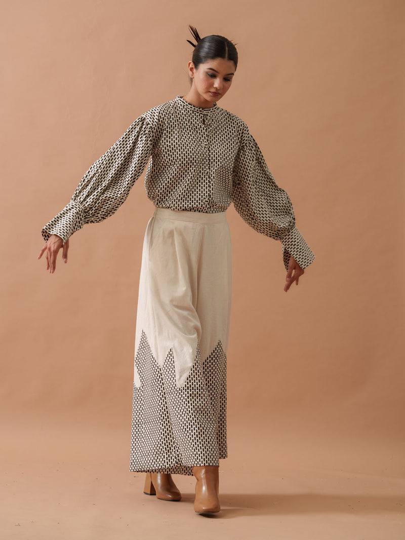 Lotus Pants handwoven cotton pant/trouser by Stoique in natural, black for women in Singapore