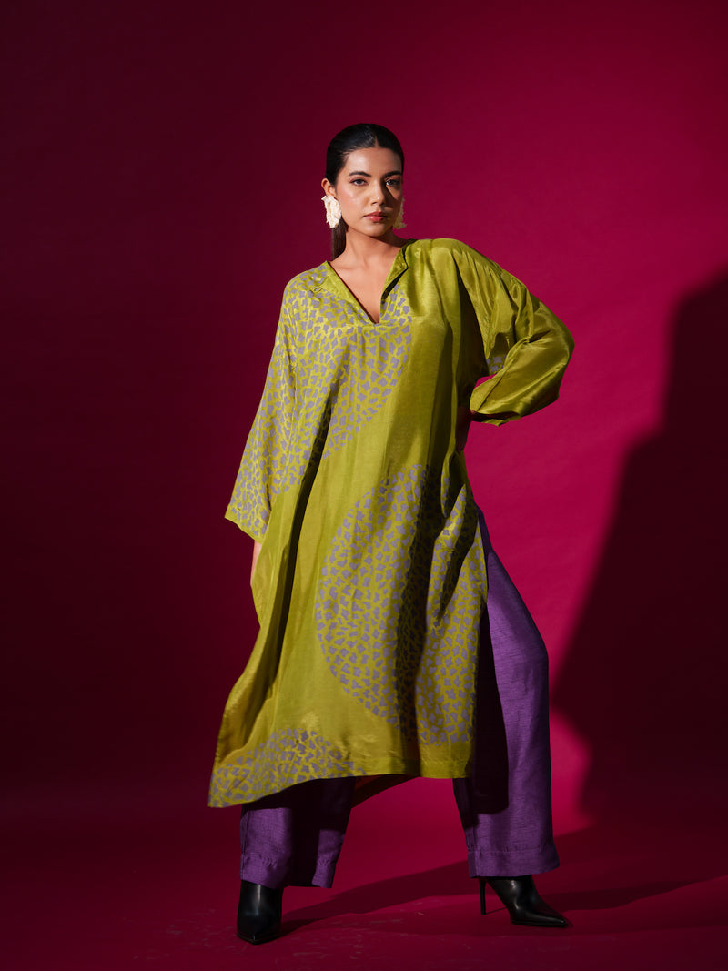 Oregano Pants -Purple mysore silk pants/trousers by Stoique in purple for women in Singapore
