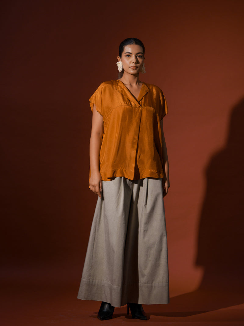 Prosper Pants -Grey cotton lycra pants/trousers by Stoique in grey for women in Singapore