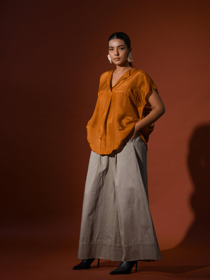 Prosper Pants -Grey cotton lycra pants/trousers by Stoique in grey for women in Singapore