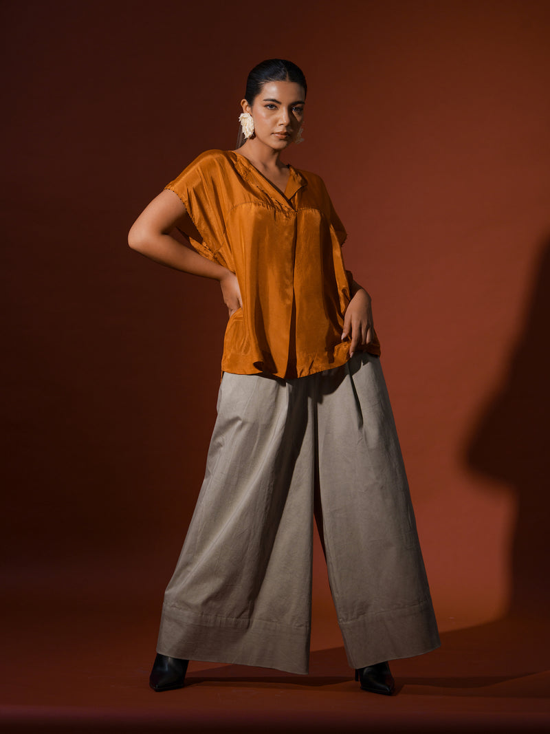 Prosper Pants -Grey cotton lycra pants/trousers by Stoique in grey for women in Singapore
